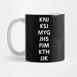 Bang tan name chant KPOP black Mug